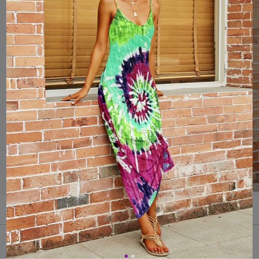 Tie dye maxi dress by Floral Blooming